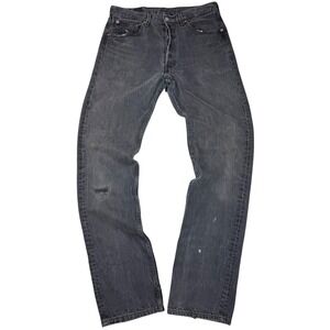 Vintage 90s Levis 501 Jeans Button‎ Fly USA Made 32x34 Distressed Trash Grunge